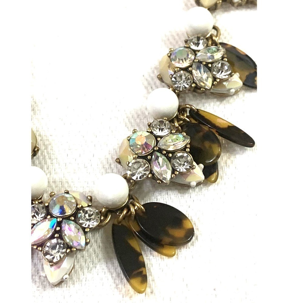 J. Crew Sequin Beaded Tortoise Dangle Statement N… - image 3